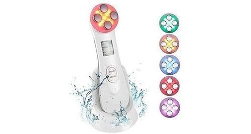 Dispositif de beauté ultrasonique, 5in1 dispositif multifonctionnel de soin visage, blanc