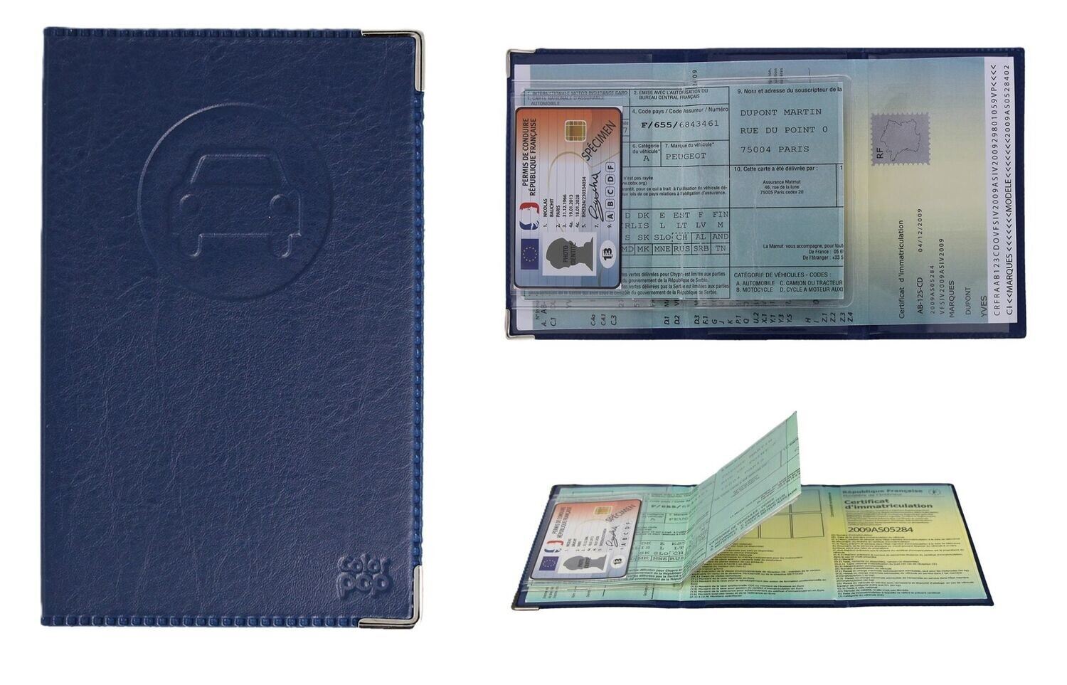 Lot De 10 Porte-cartes En PVC Bleu Ciel - Format 8.5x5.5 Cm, Double Poche, Sans BPA, Pour Cartes D'identité, Permis, Santé - 6