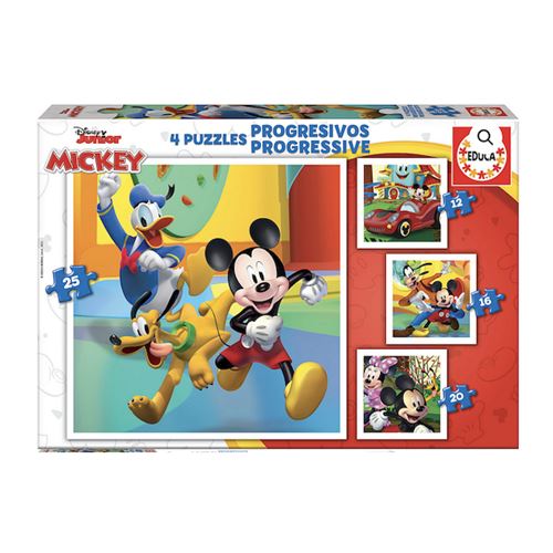 4 Puzzles Progressifs Mickey Et Ses Amis