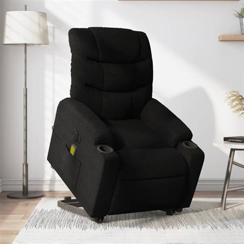 Non Communiqué Noir Vidaxl Fauteuil De Relaxation, Massage, Inclinable Électrique Réglable Tissu
