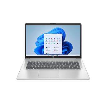 HP Laptop 17-cn3055nf - Intel Core i3 - N305 / tot 3.8 GHz - Win 11 Home - UHD Graphics - 8 GB RAM - 512 GB SSD NVMe - 17.3" 1600 x 900 (HD+) - Wi-Fi 6, Bluetooth - natuurlijk zilver, zacht grijs (toetsenbord) - tsb Frans - 1