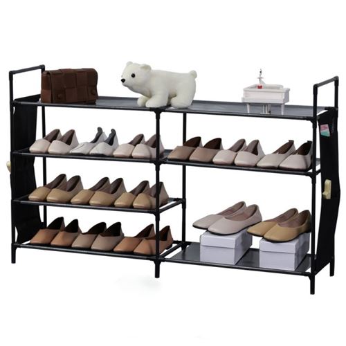 Non Communiqué Noir Etagère À Chaussure À 7 Niveaux Herzberg Hg03312-Blk