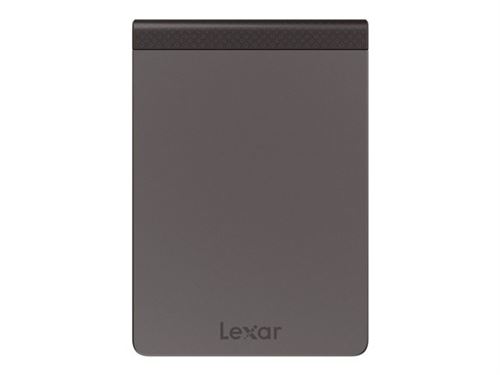 Lexar SL200 - SSD - chiffré - 512 Go - externe (portable) - USB 3.1 (USB-C connecteur) - AES 256 bits - gris