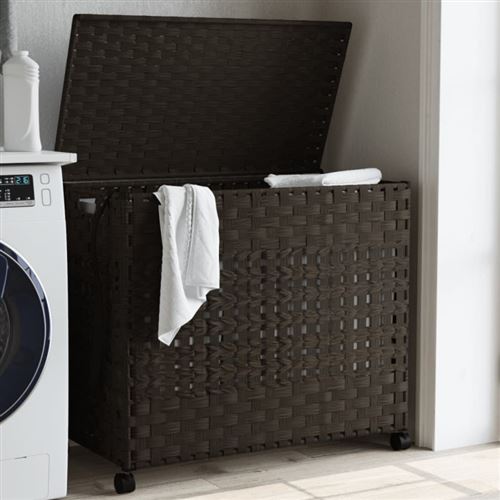 VIDAXL - Panier à linge - Tissé à la main - Marron - 66x35x60 cm - Image 3