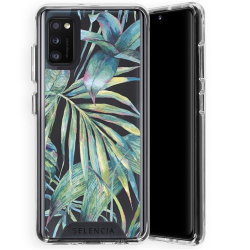 Coque pour Samsung Galaxy A41 Selencia Feuilles de la jungle verte/Vert