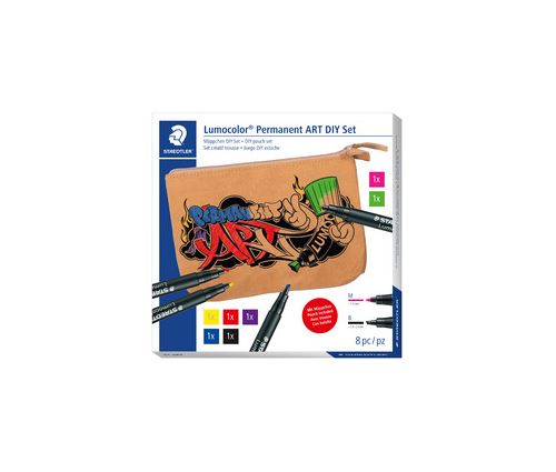 STAEDTLER Kit tendance Lumocolor ART DIY SET avec trousse