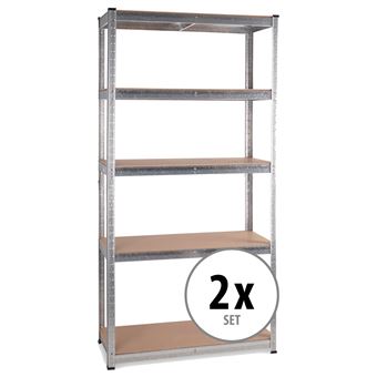 Étagère De Rangement Stagecaptain Heavyrack Anthracite - 5 Plateaux 400kg, Montage Sans Outil