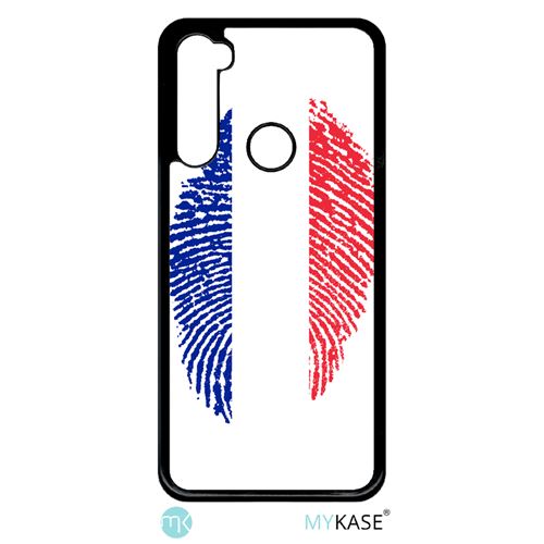 Coque My-Kase pour Note 8t - 57 empreinte digitale drapeau france - Plastique Noir