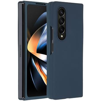 Accezz Coque Liquid Silicone pour Samsung Galaxy Z Fold 4 - Bleu foncé - 1