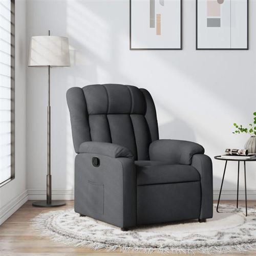 Non Communiqué Gris Vidaxl Fauteuil Réglable Tissu Foncé