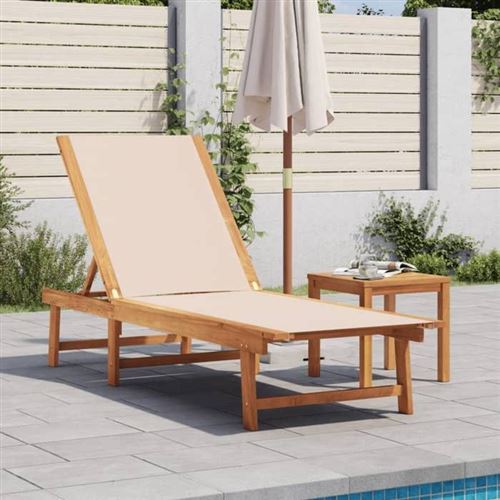 VidaXL - Sonnenliege akazienholz, One Size, Braun