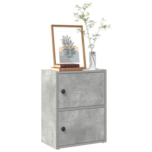 Vidaxl Gris Bibliothèque Béton 40X24x52 Cm Bois D'ingénierie - Image 3