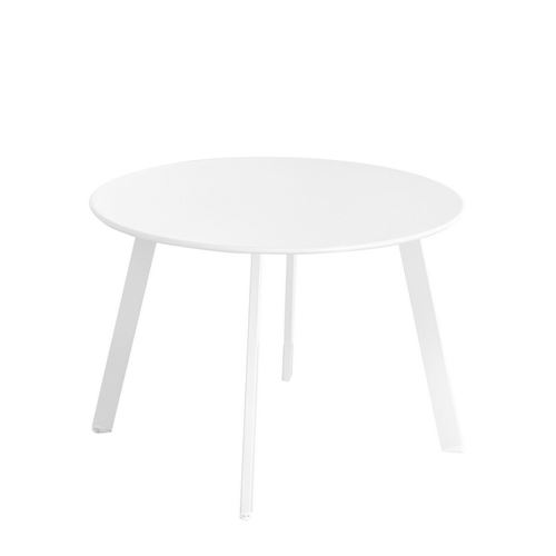Table d'appoint Marzia 60 x 60 x 42 cm Acier Blanc
