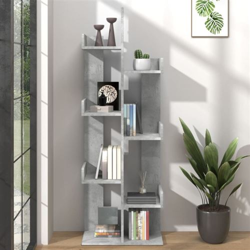 VIDAXL - Bibliothèque - Gris béton - 48x25,5x140 cm - Image 3