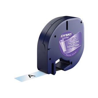 Aken Recharges d'étiquetage compatibles DYMO LetraTag 16952 Ruban  d'étiquette transparent en plastique transparent pour DYMO LetraTag LT-100H  