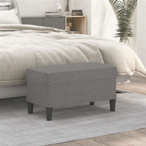 vidaXL - Banc de salon - 70x35x41 cm - Gris - Image 2
