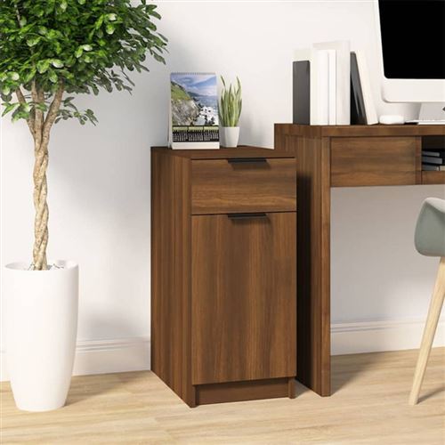 vidaXL Armoire de bureau Chêne Marron 33,5x50x75 cm Bois d'ingénierie