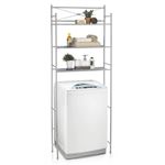 Etagère de salle de bain MARSA, rangement pour WC/lave-linge, en métal chromé - Meuble de salle de bain