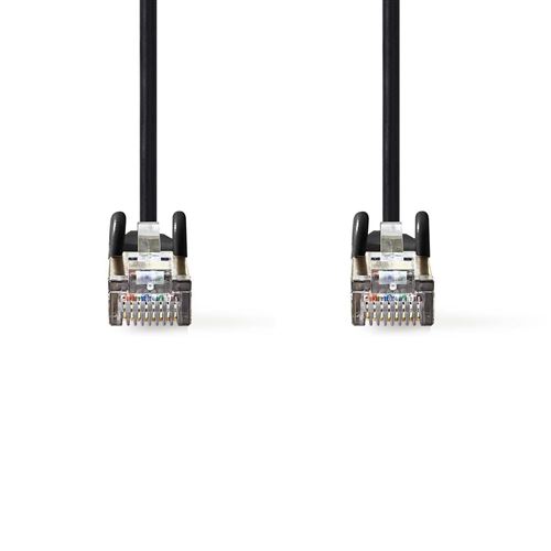 Nedis - Câble réseau - RJ-45 (M) pour RJ-45 (M) - 20 m - SF/UTP - CAT 5e - moulé, rond - noir