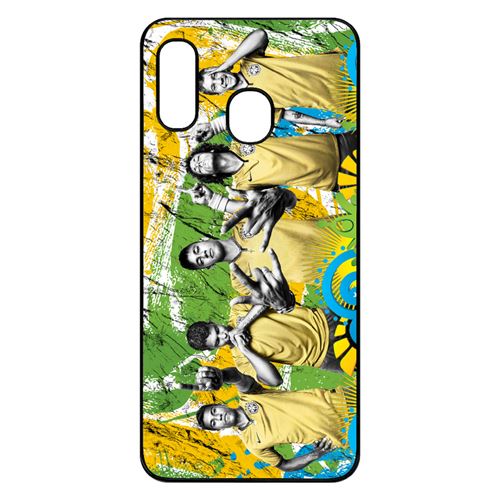 Coque My-Kase pour Galaxy A30 - brazil thiago silva neymar jr david luiz - Plastique Noir