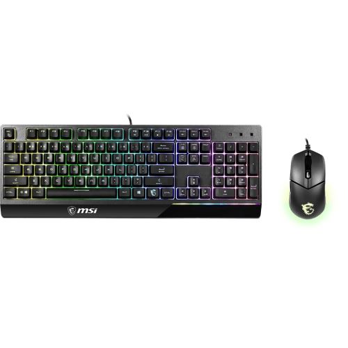 Ensemble Clavier/Souris MSI Vigor GK30 S11-04US602-CLA Filaire Jeux AZERTY US Noir