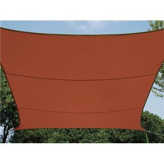 VOILE SOLAIRE - CARRÉ - 3.6 x 3.6 m - COULEUR : TERRACOTTA - 1