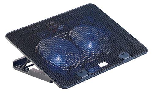 Support de ventilation à rétroéclairage LED pour ordinateur portable jusqu'à 17
