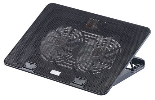 Callstel : Support de ventilation à rétroéclairage LED pour ordinateur portable jusqu'à 17