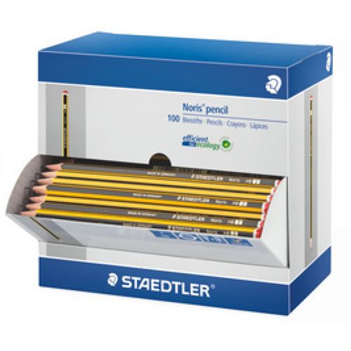 staedtler staedtler crayon, hexagonal, présentoir de 100 piéces noir