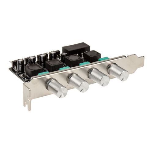 lamptron lamptron cp436 4-channel fan control for pci slot - silver noir
