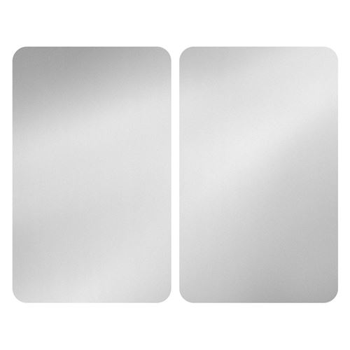 2 Couvre-plaques universel design Alfie - 30 x 52 cm - Argent