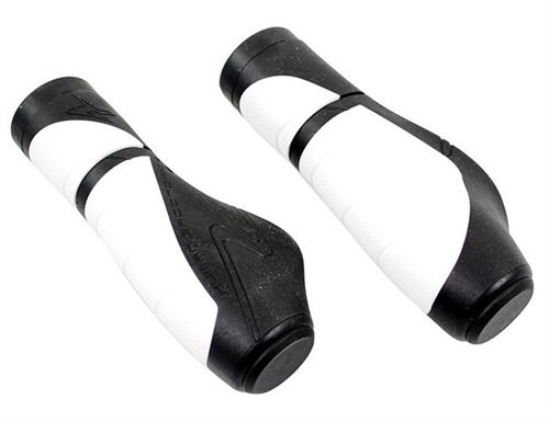Simson Poignées Ergonomics 13 cm noir / blanc par paire