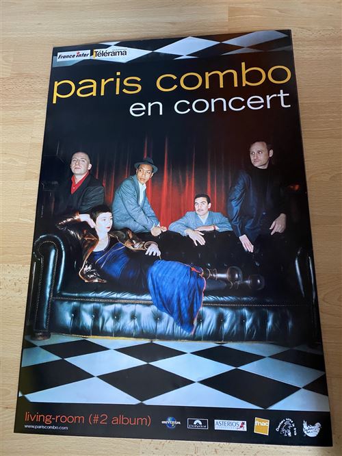 Paris Combo - en concert - Living-Room - 40x60cm - Affiche