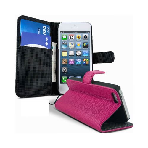 Etui Housse Portefeuille Pour Apple Iphone 4 - 4s - Rose