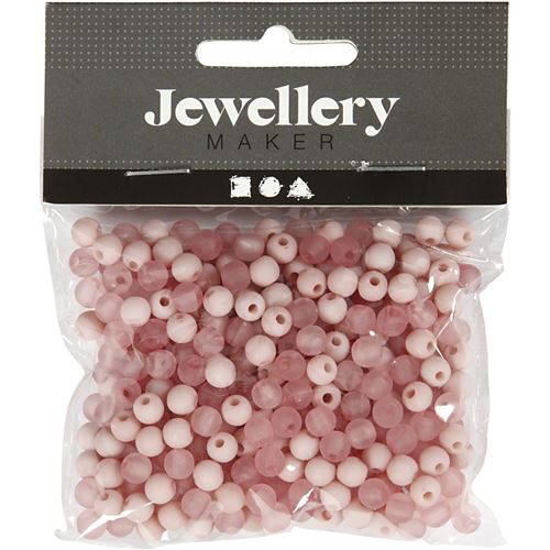 Creotime perles Bijoux 150 pcs rose