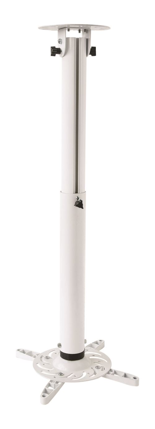 inotek pcm 200-50-77 w support plafond pour vidéoprojecteurs avec mat réglable de 50 cm a 77 cm