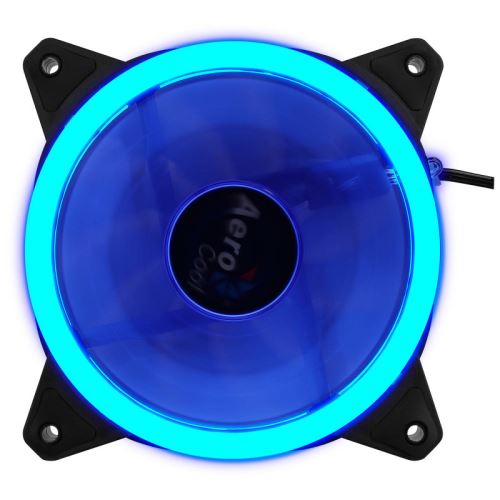 aerocool ventilateur de boitier aerocool rev blue 12cm (noir/bleu) noir