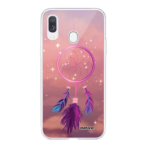Coque pour Samsung Galaxy A20e 360 intégrale transparente Attrape rêve rose Tendance [Evetane®]