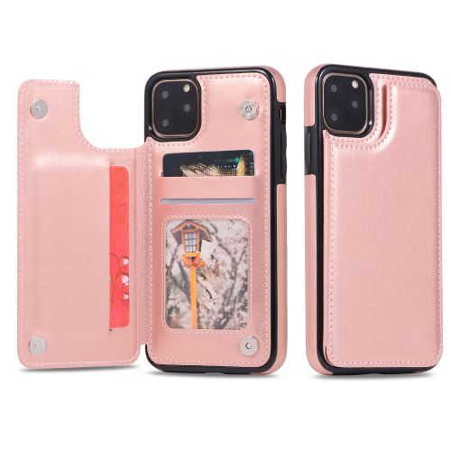 Coque de cuir avec multi-fente pour Apple iPhone 11 Pro 5.8 - Rose