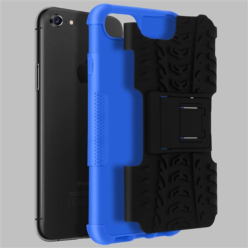 Avizar Coque pour iPhone SE 2020 / 8 / 7 Protection Semi-rigide Béquille Support Bleu