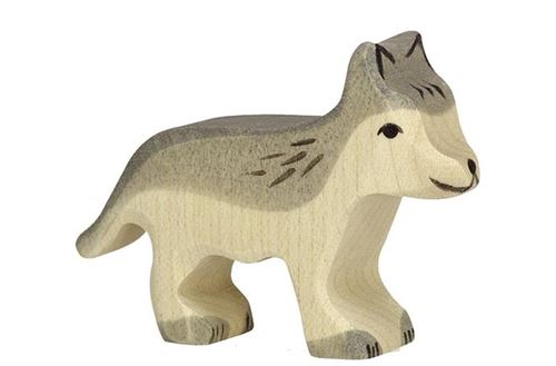 Figurine en bois Louveteau HOLZTIGER