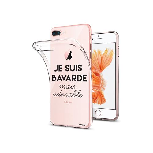 Coque Iphone 7 Plus / 8 Plus Souple Transparente, Bavarde Mais Adorable, Evetane®