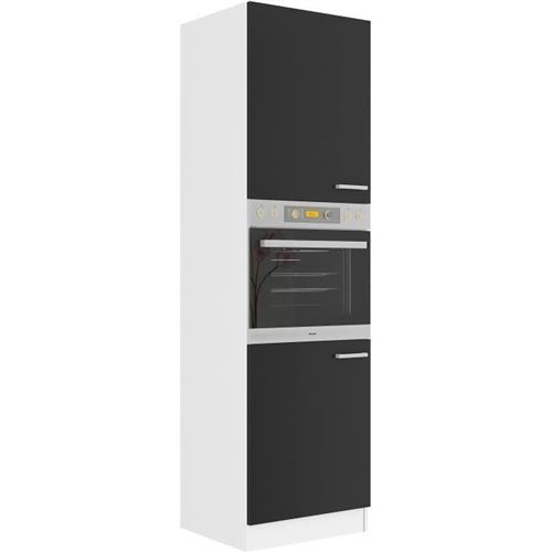 ULTRA Colonne four avec plan de travail L 60 cm - Noir mat