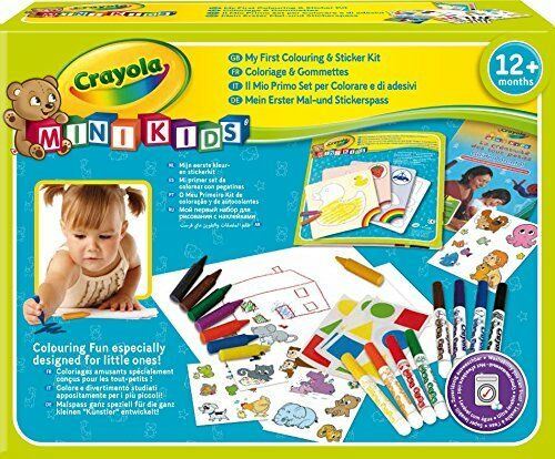 Crayola - Mon premier coffret de coloriage et de gommettes - à partir de 1 an