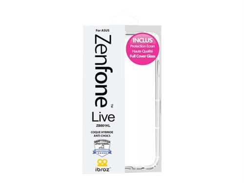 iBroz iCase Hybride - Achterzijde behuizing voor mobiele telefoon - thermoplastic polyurethaan (TPU) - transparant - voor ASUS ZenFone Live (ZB501KL)