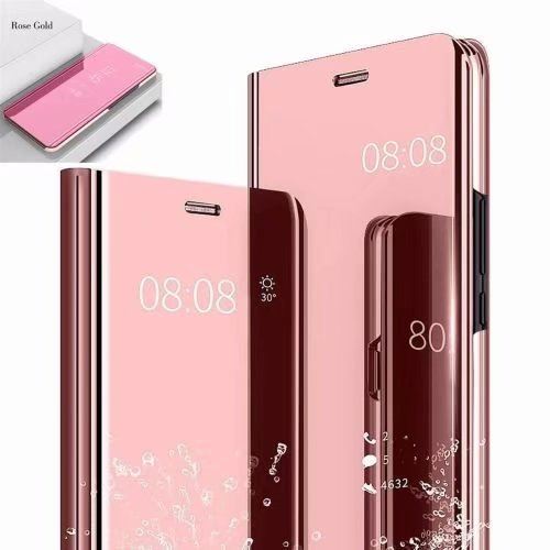 Coque pour SAMSUNG GALAXY A41 Folio Clear Miroir Rose