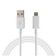 Cable USB Chargeur Blanc pour Samsung Galaxy J6 2018 J600 - Cable Universel Port Micro USB Data Chargeur Synchronisation Transfert Donnees Mesure 1 Metre Phonillico®