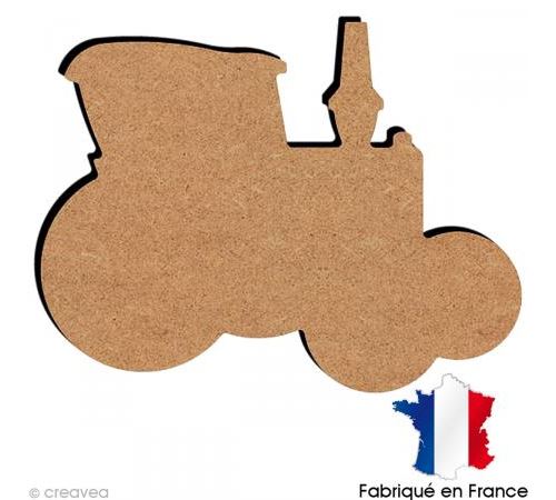 Tracteur en bois 15 cm