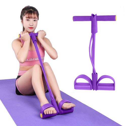 Extracteur de cheville Sit Up Mat Pull Corde Foot Pedal Exerciseur Fitness Equipment Violet