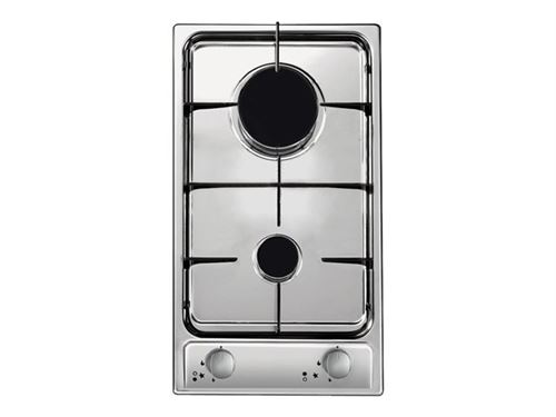 Candy CDG 32/1 SPX - Table de cuisson au gaz - 2 plaques de cuisson - acier inoxydable